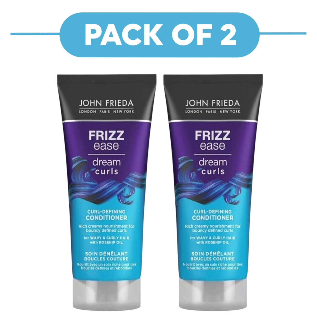 John Frieda Frizz Ease Dream Curls Curl-Defining Conditioner 75ml Pack of 2