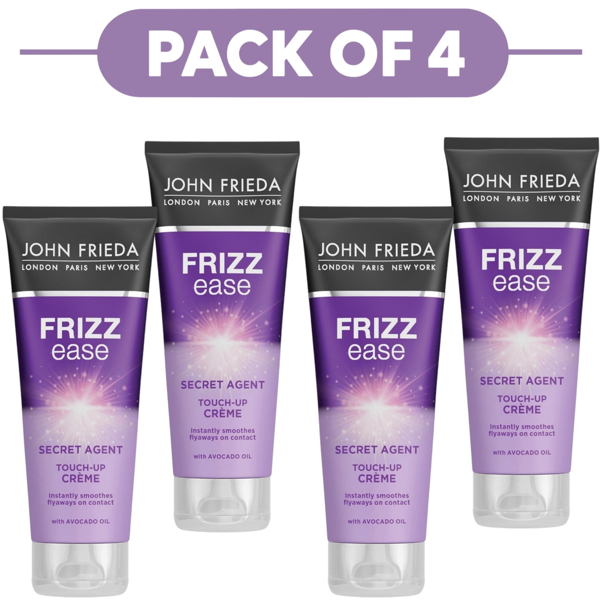 John Frieda Frizz Ease Secret Agent Touch-Up Crème 100ml Pack of 4