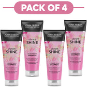 John Frieda Vibrant Shine Colour Shine Shampoo 250ml Pack of 4