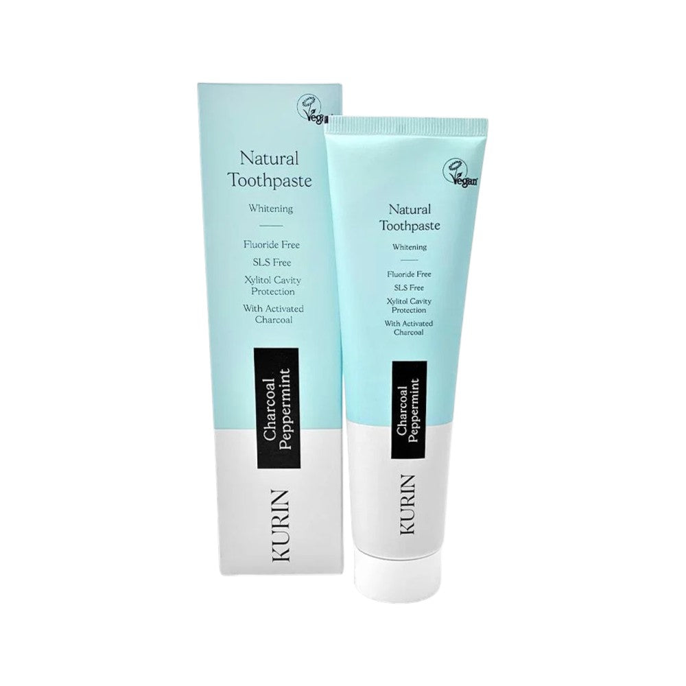 Kurin Natural Toothpaste Charcoal Peppermint toothpaste tube fluoride free 100ml
