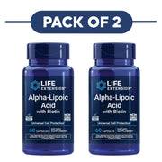 Life Extension Alpha-Lipoic Acid with Biotin 60 Capsules Pack of 2