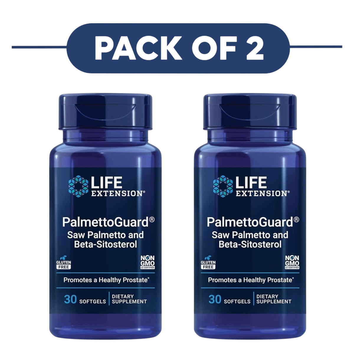 Life Extension PalmettoGuard Saw Palmetto Beta-Sitosterol 30 Softgels Pack of 2