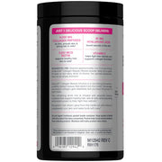 Nutrition label for NeoCell Beauty Infusion collagen powder supplement and barcode.