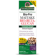 Nature’s Answer Bio-Pro Maitake mushroom liquid extract alcohol-free 60ml box front label