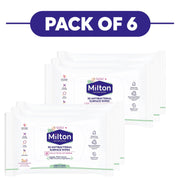 Milton Plant-Based Baby Antibacterial Surface Wipes 30 Wipes Pack of 6