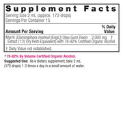 Nature’s Answer Myrrh liquid extract supplement facts 30ml bottle