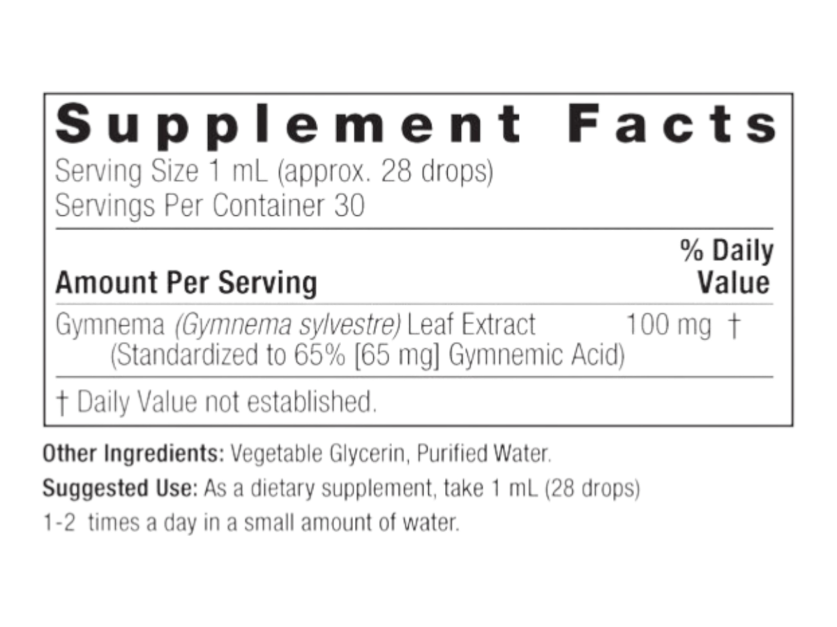 Nature’s Answer Gymnema Leaf Alcohol-Free Liquid Extract - 30ml