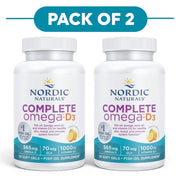 Nordic Naturals Complete Omega-D3 565mg Lemon 60 Soft Gels Pack of 2