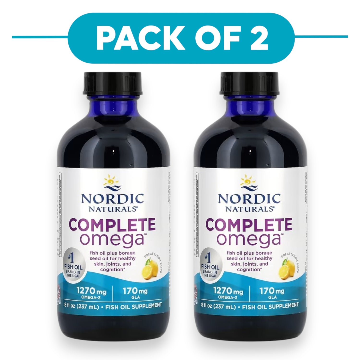 Nordic Naturals Complete Omega-3 Blend - EPA DHA GLA - Citroensmaak - Vloeibaar