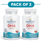 Nordic Naturals DHA Omega-3 830mg Strawberry 90 Soft Gels Pack of 2