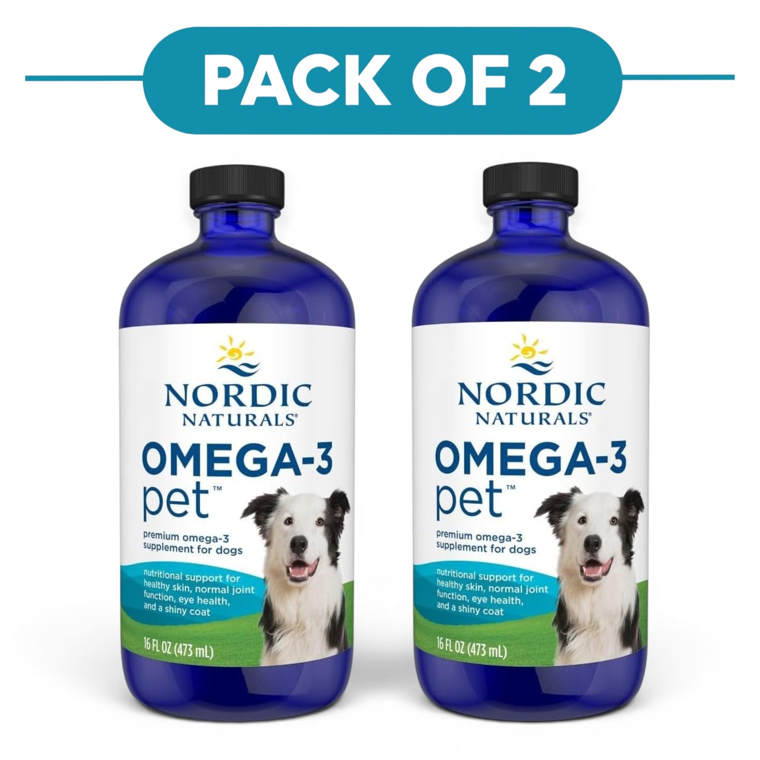 Nordic Naturals Omega-3 Pet Fish Oil for Dogs 473ml Pack of 2