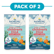 Nordic Naturals Zero Sugar Children's DHA 600mg 30 Gummies Pack of 2