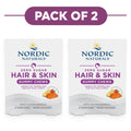 Nordic Naturals Zero Sugar Hair & Skin Strawberry Lemonade 27 Gummies Pack of 2