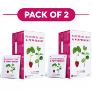 NutraTea Raspberry Leaf & Peppermint Herbal Tea 20 Tea Bags Pack of 2