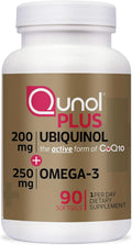 Qunol Plus Ubiquinol 200mg Omega-3 Softgels 90 Stuks