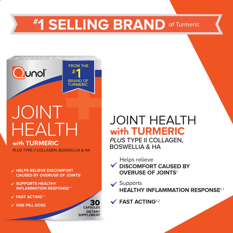 Qunol Joint Health with Turmeric – 30 Capsules