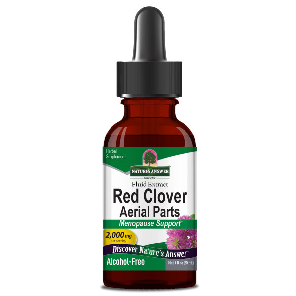 Nature’s Answer Red Clover alcohol-free liquid extract 30ml bottle front label