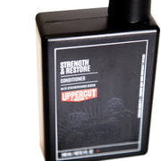Side image: Uppercut Deluxe Strength and Restore Conditioner 240ml bottle mandarin patchouli fragrance packaging