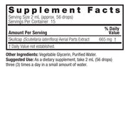 Nature's Answer Alcohol-Free Skullcap Herb Extract 30ml supplement facts and directions