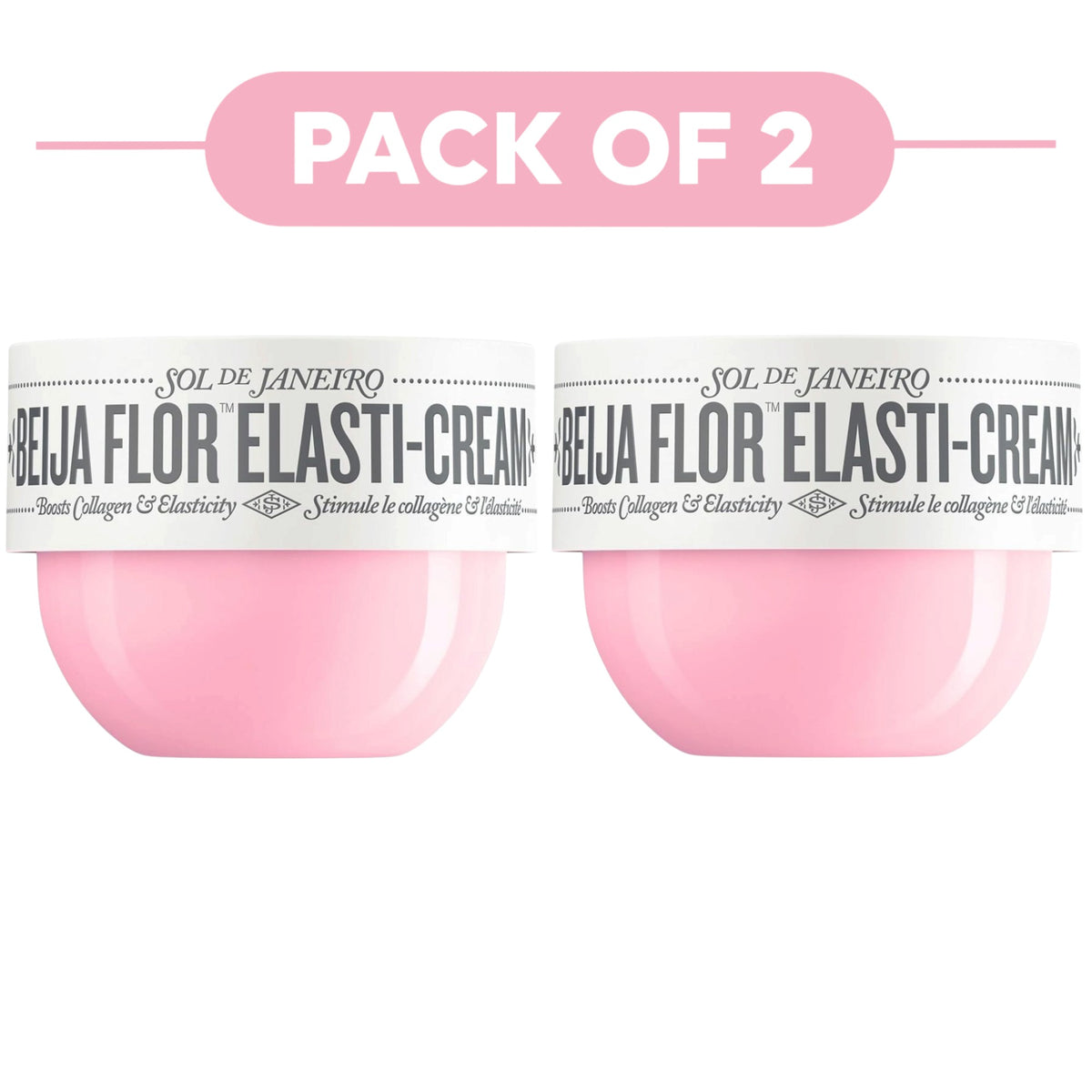 Sol de Janeiro Beija Flor Elasti-Cream Body Cream 75ml Pack of 2