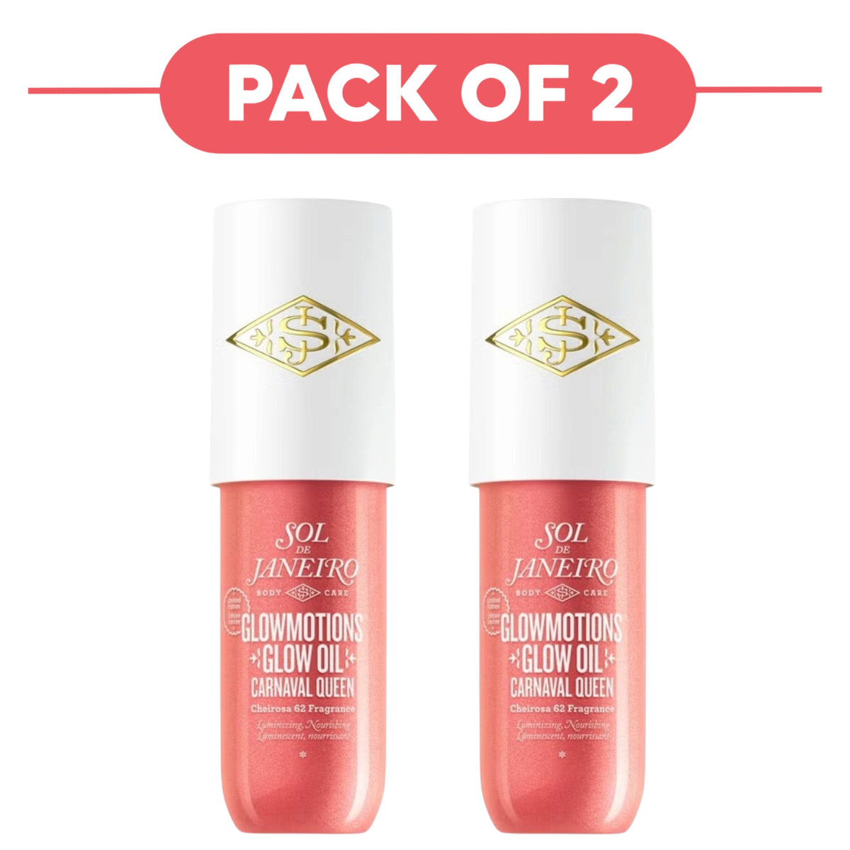 Sol de Janeiro Glowmotions Glow Body Oil Carnaval Queen 75ml Pack of 2