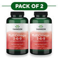 Swanson MultiOmega 3-6-9 Lijnzaad Vis Borage Olie 120 Softgels Set van 2