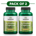 Swanson Activated Charcoal 260mg Capsules 120 Capsules Pack of 2