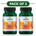 Swanson Vitamin B6 Pyridoxine 100mg 100 Capsules Pack of 2