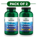 Swanson Choline 250mg & Inositol 250mg Supplement 250 Capsules Set van 2