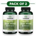 Swanson Horny Goat Weed Extract 500mg 120 Capsules Pack of 2