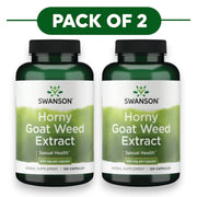 Swanson Horny Goat Weed Extract 500mg 120 Capsules Pack of 2