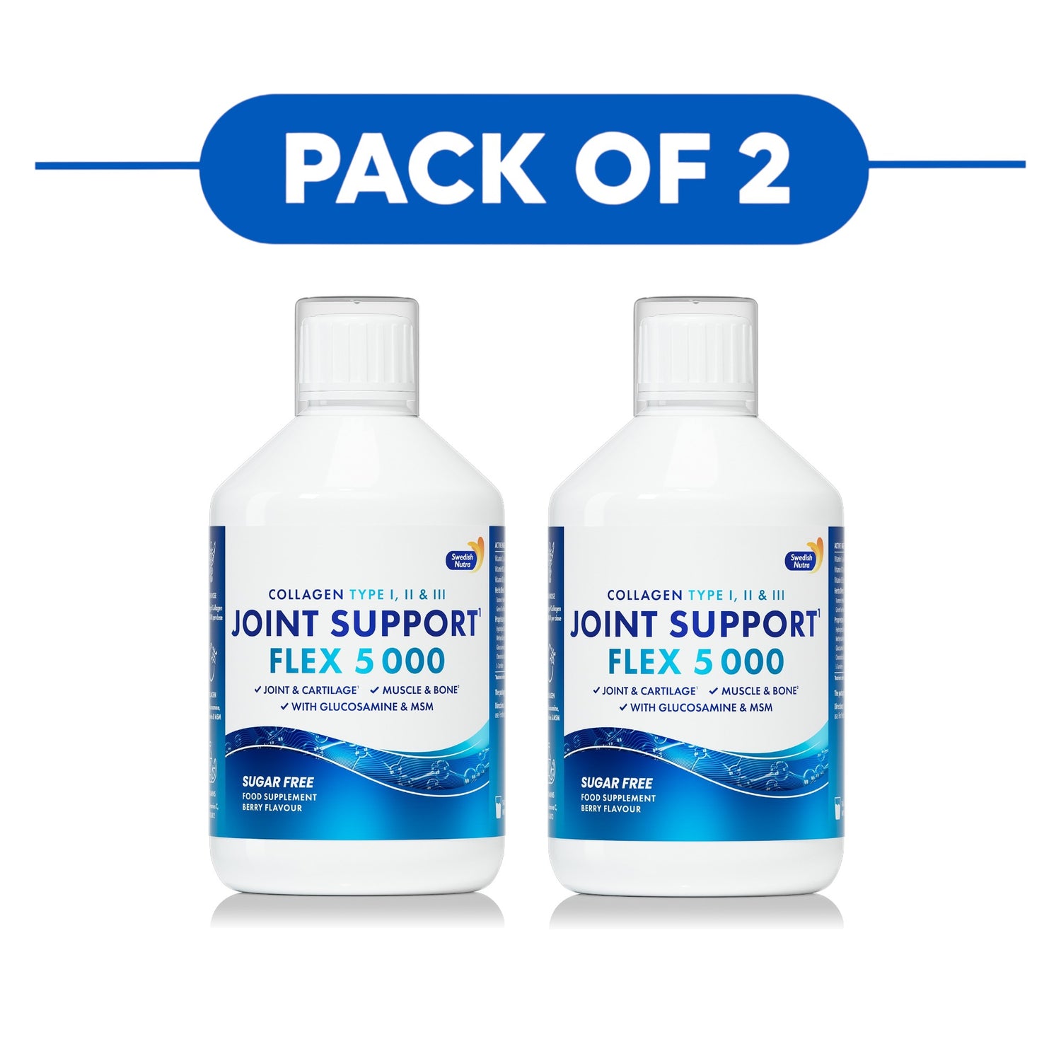 Swedish Nutra Joint Support Flex 5000 Liquid Berry 500ml Pack of 2