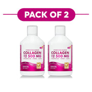 Swedish Nutra Liquid Marine Collagen 12500mg Fruit 500ml Pack of 2