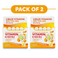 Swedish Nutra Vitamin C D3 K2 Zinc Probiotic Shots Orange 30 x 25ml Pack of 2