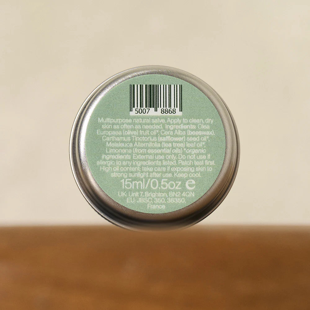 Barcode image: Balmonds Tea Tree Balm 15ml barcode packaging image