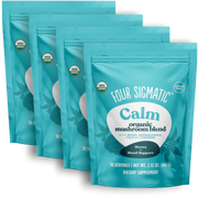 Four Sigmatic Organic Multi Mushroom & Herb Powder 4 pouches front packaging on white background