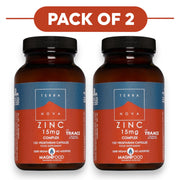 Terranova Zinc 15mg Complex 100 Vegetarian Capsules Pack of 2