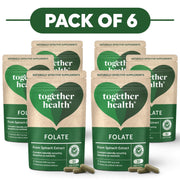 Together Health Folate from Spinach Extract 30 Capsules Pack of 6