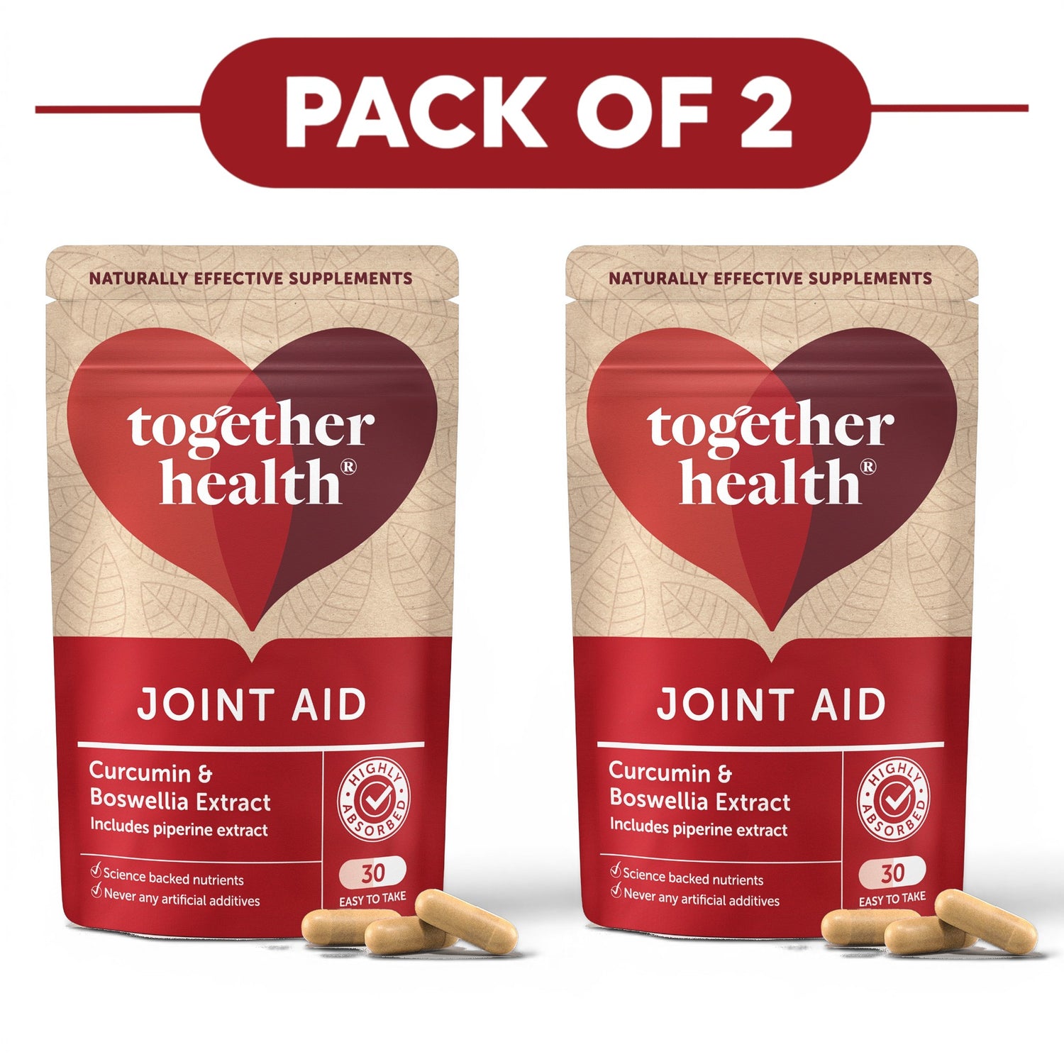 Together Health Joint Aid Curcumin & Boswellia 30 Capsules Pack of 2