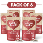 Together Health Organic Vitamin B12 20mcg from Mushroom 30 Capsules Pack of 6