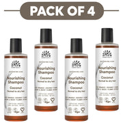 Urtekram Nourishing Coconut Shampoo 250ml Pack of 4