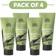 Urtekram Soothing Aloe Vera Gel with Hyaluronic Acid 100ml Pack of 4