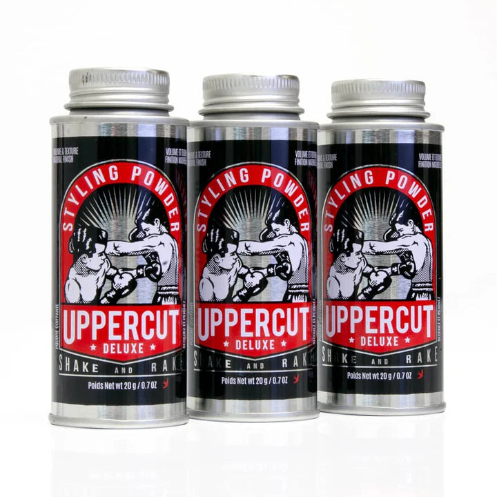 Front image: Uppercut Deluxe Hair Styling Powder 20g bottle matte texture styling product 3 packs