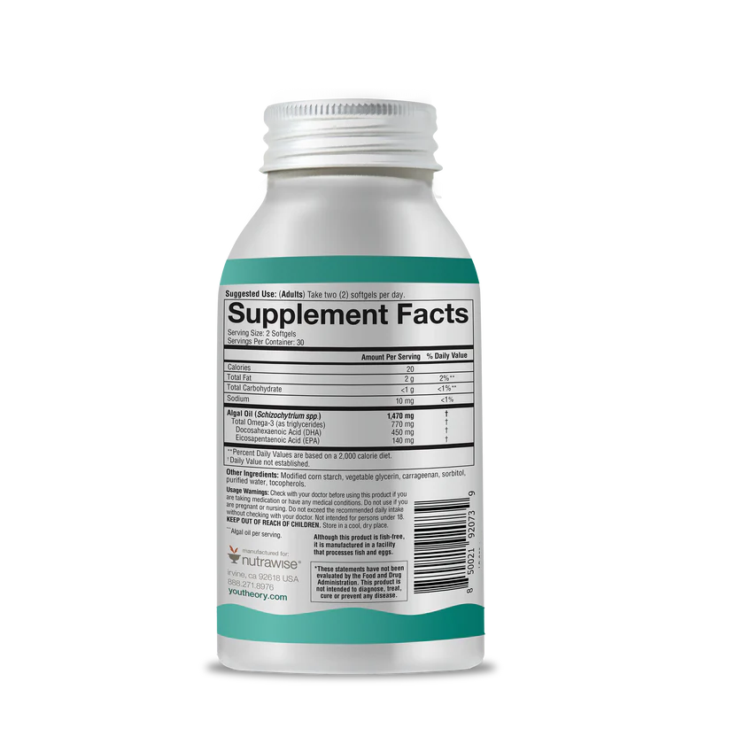 Youtheory Ocean Friendly Omega, DHA 450mg + EPA 140mg – 120 Softgels