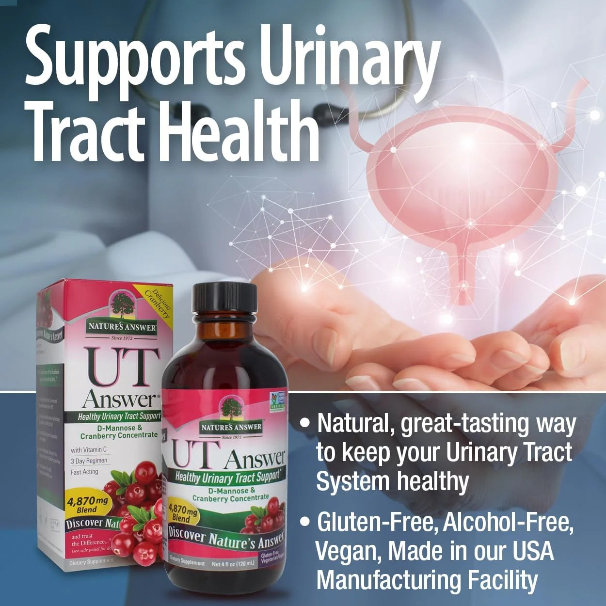 Nature's Answer UT Answer Cranberry & D-Mannose Liquid - 120ml