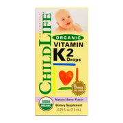ChildLife Essentials Organic Vitamin K2 drops liquid berry flavour box 7.5ml