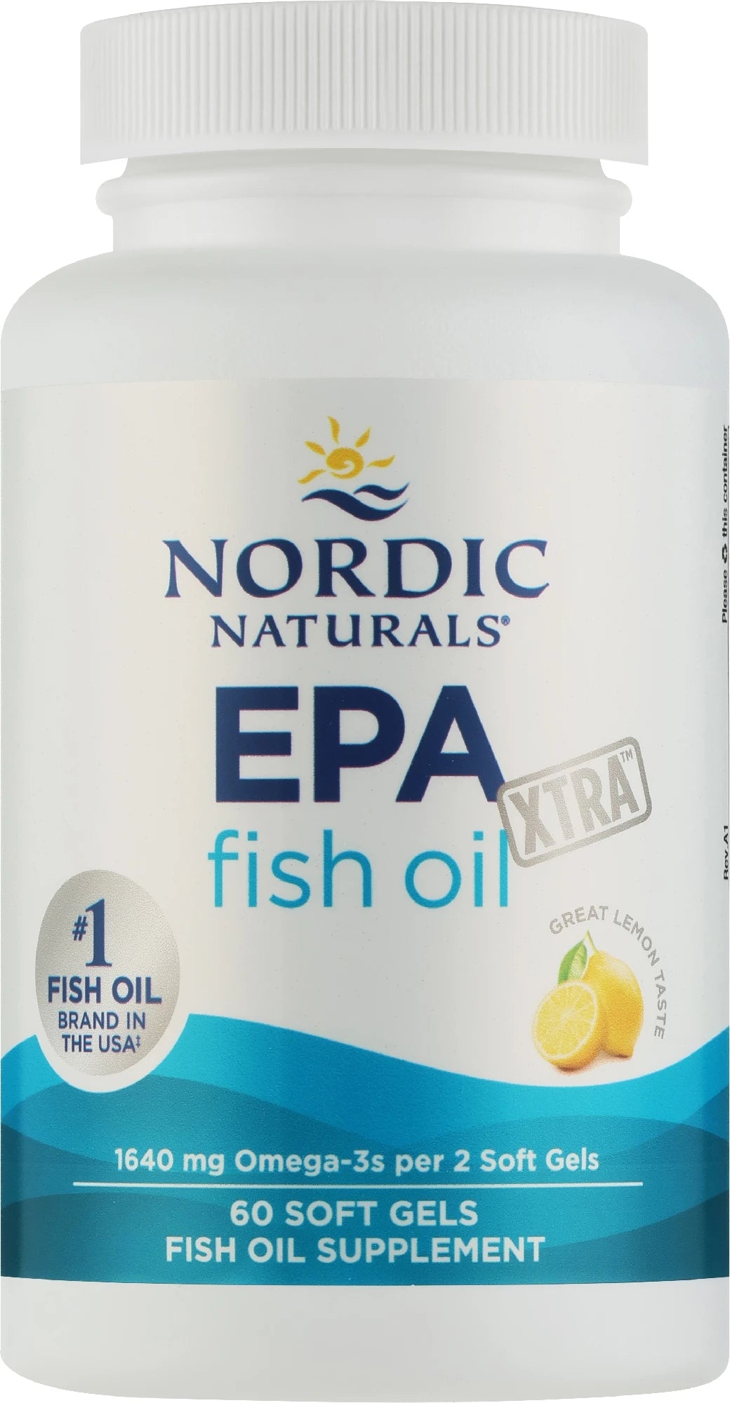 Nordic Naturals EPA Xtra - 1640 mg Omega-3 Citroen Softgels - 60 Stuks