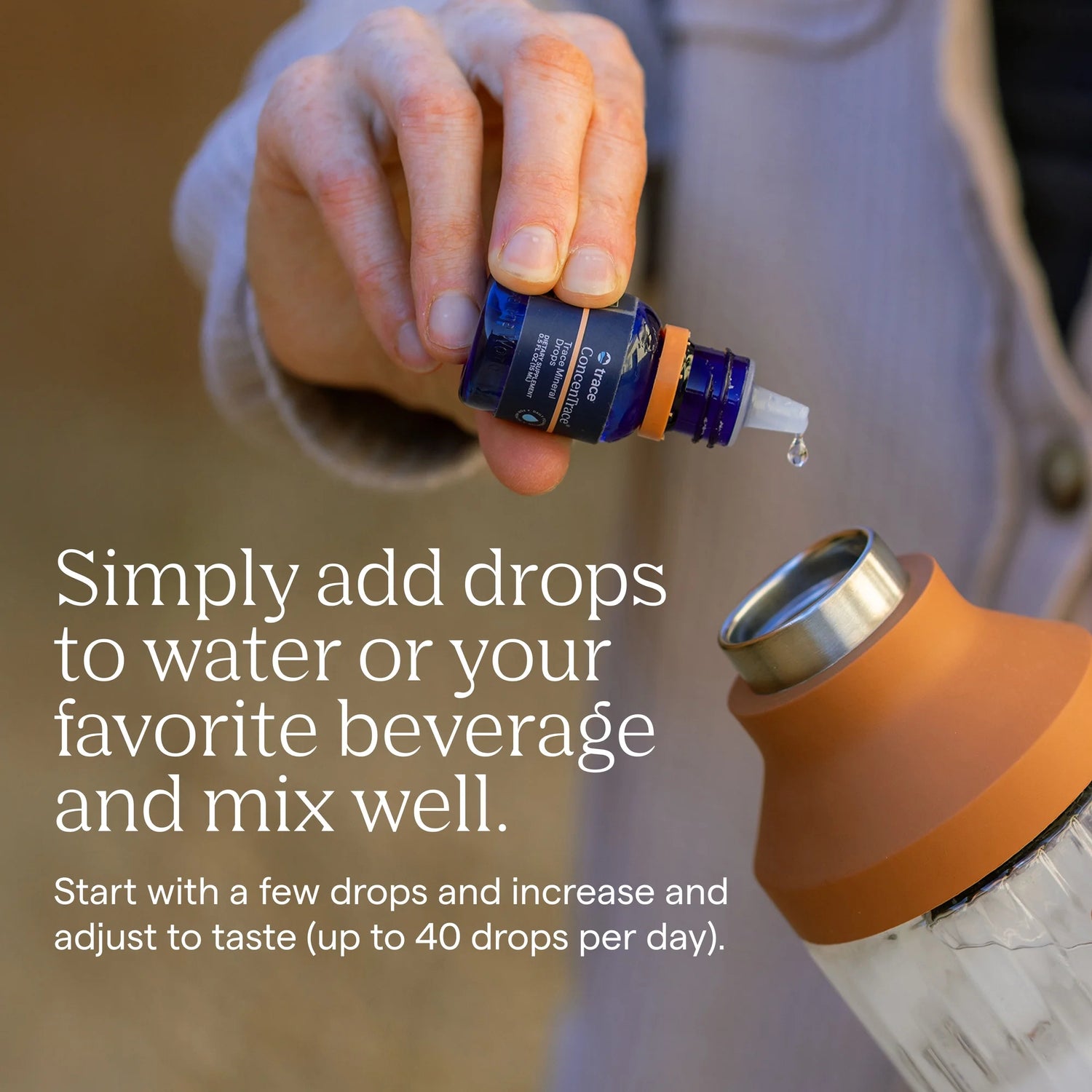 How to Use Image: Trace Minerals ConcenTrace trace mineral drops usage instructions bottle