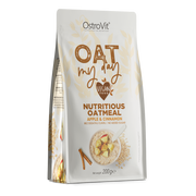 Side view image: OstroVit Oat My Day oatmeal apple cinnamon flavour pouch 200g