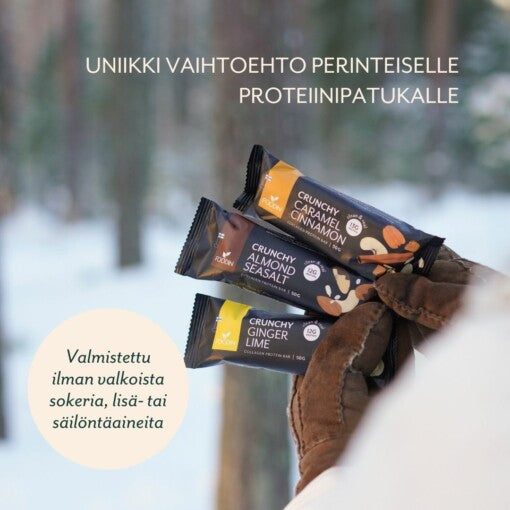 Foodin Crunchy Collagen Protein Bar Almond Seasalt, 50g x 12
